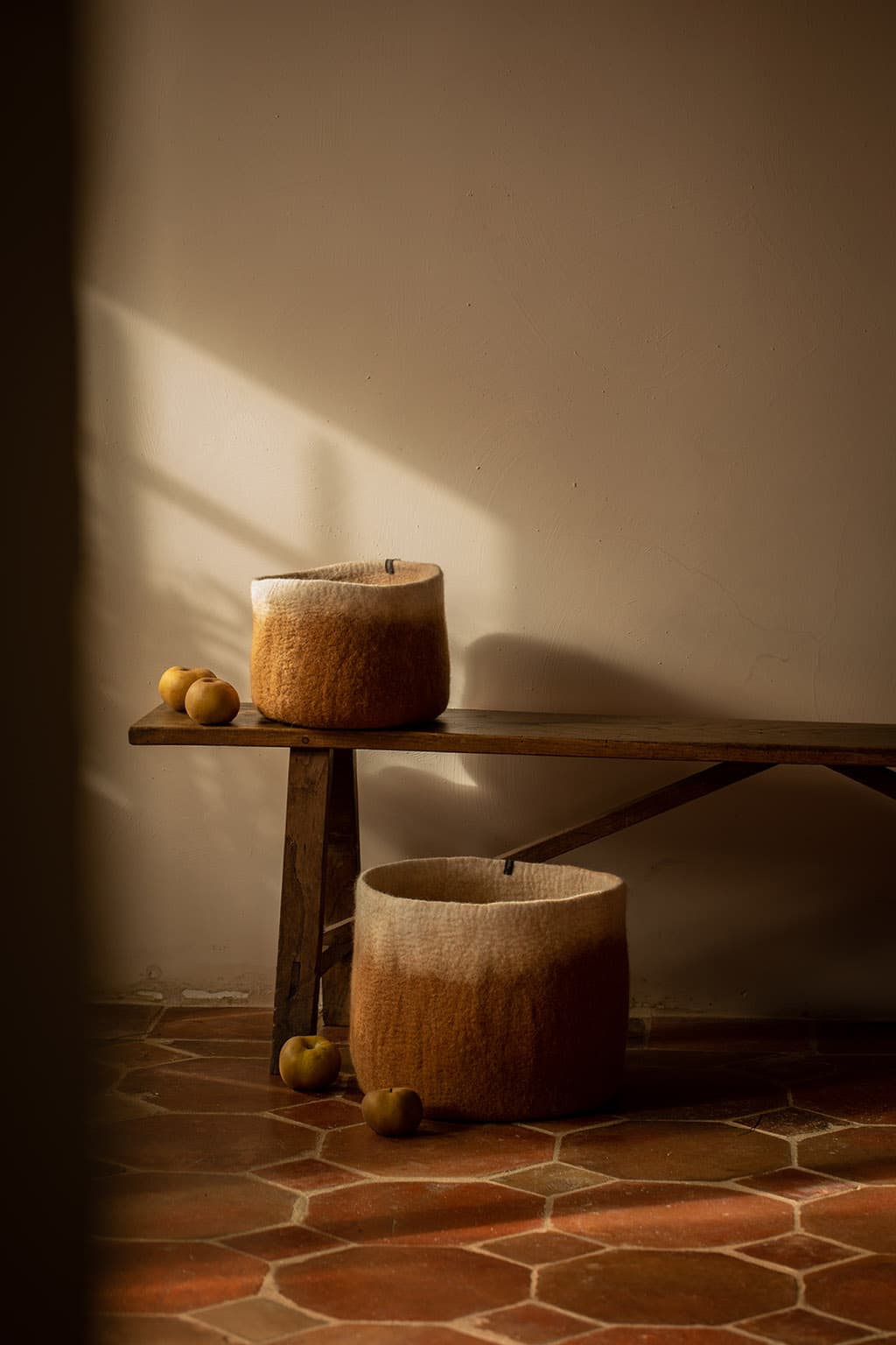 Panier de rangement bicolore