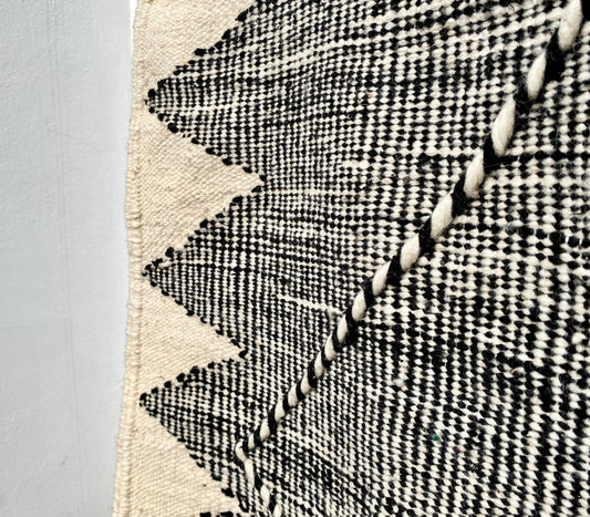 Tapis Kilim - noir et blanc