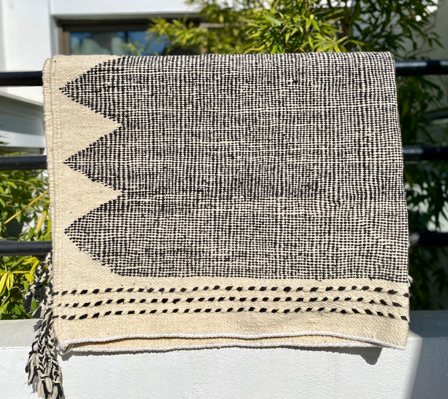 Tapis Kilim - noir et blanc