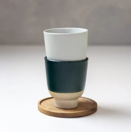 Tasse à thé en grès (par 2)