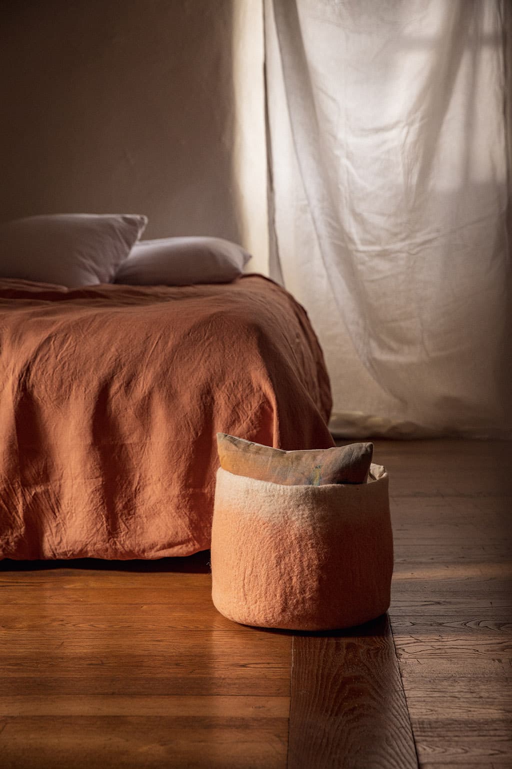 Panier de rangement bicolore