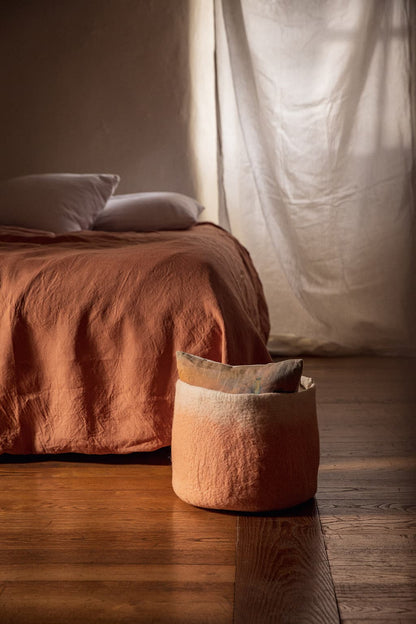 Panier de rangement bicolore