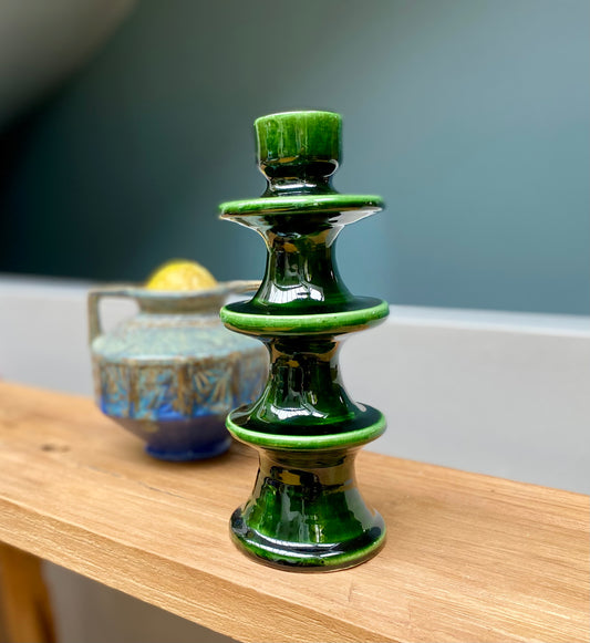 Bougeoir en céramique - vert