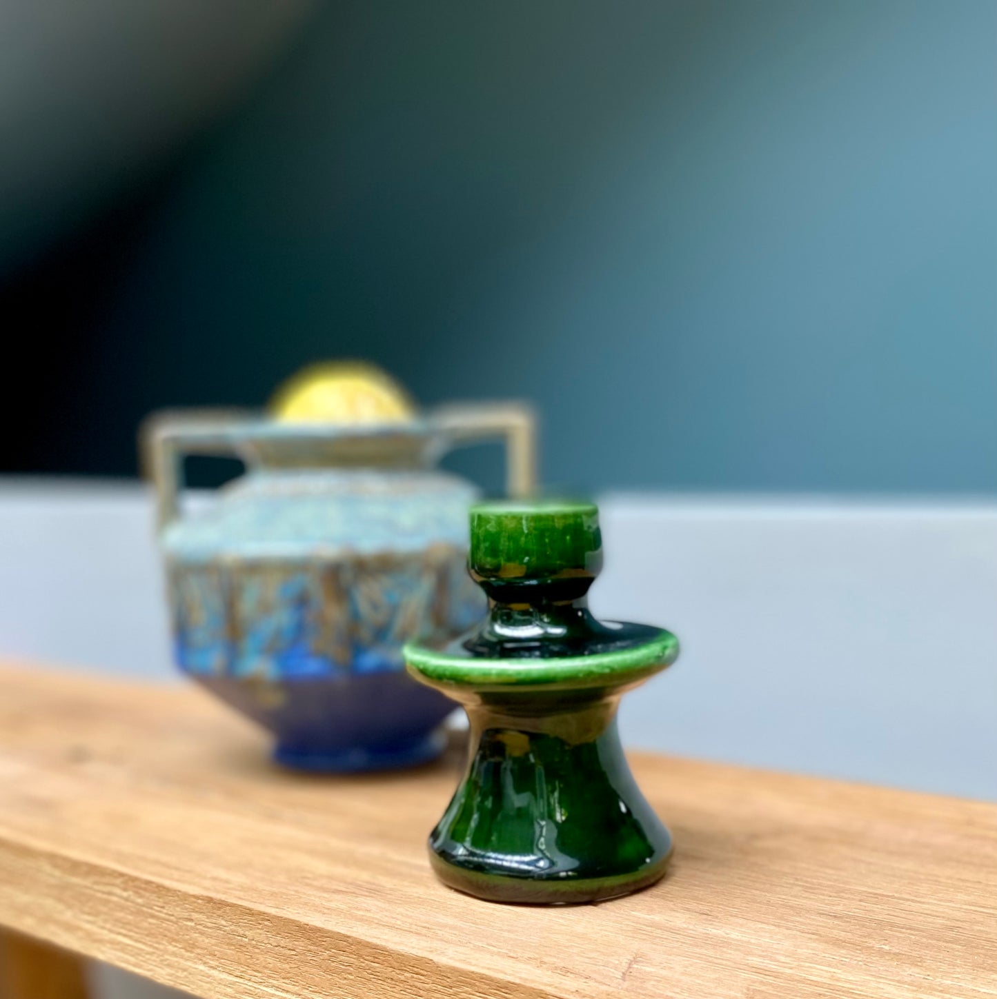 Bougeoir en céramique - vert