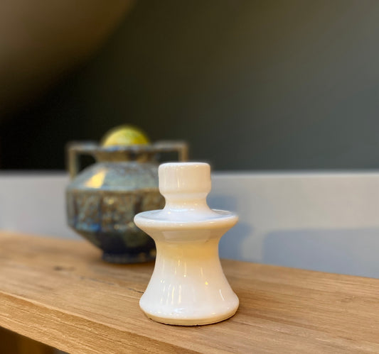 Bougeoir en céramique - blanc