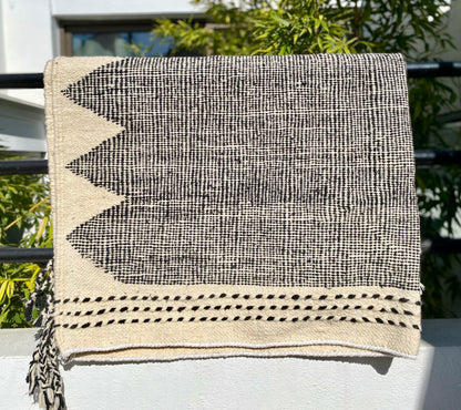 Tapis Kilim - noir et blanc