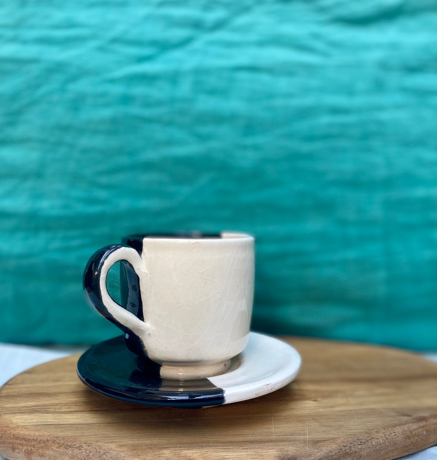 Tasse à café en céramique - avec anse
